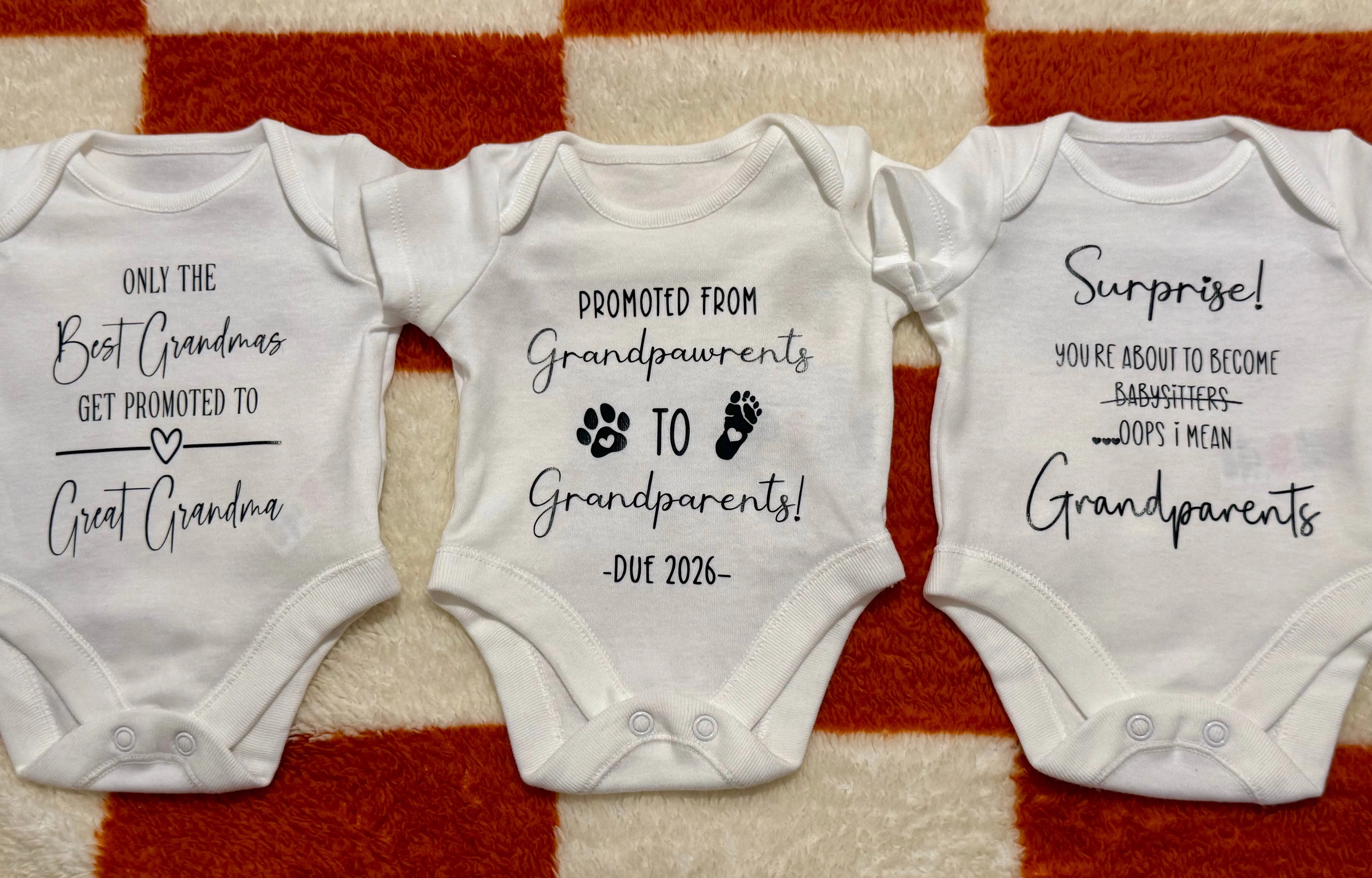 🤍Baby Bat Announcement Vests🖤 - Claxton Creations GB