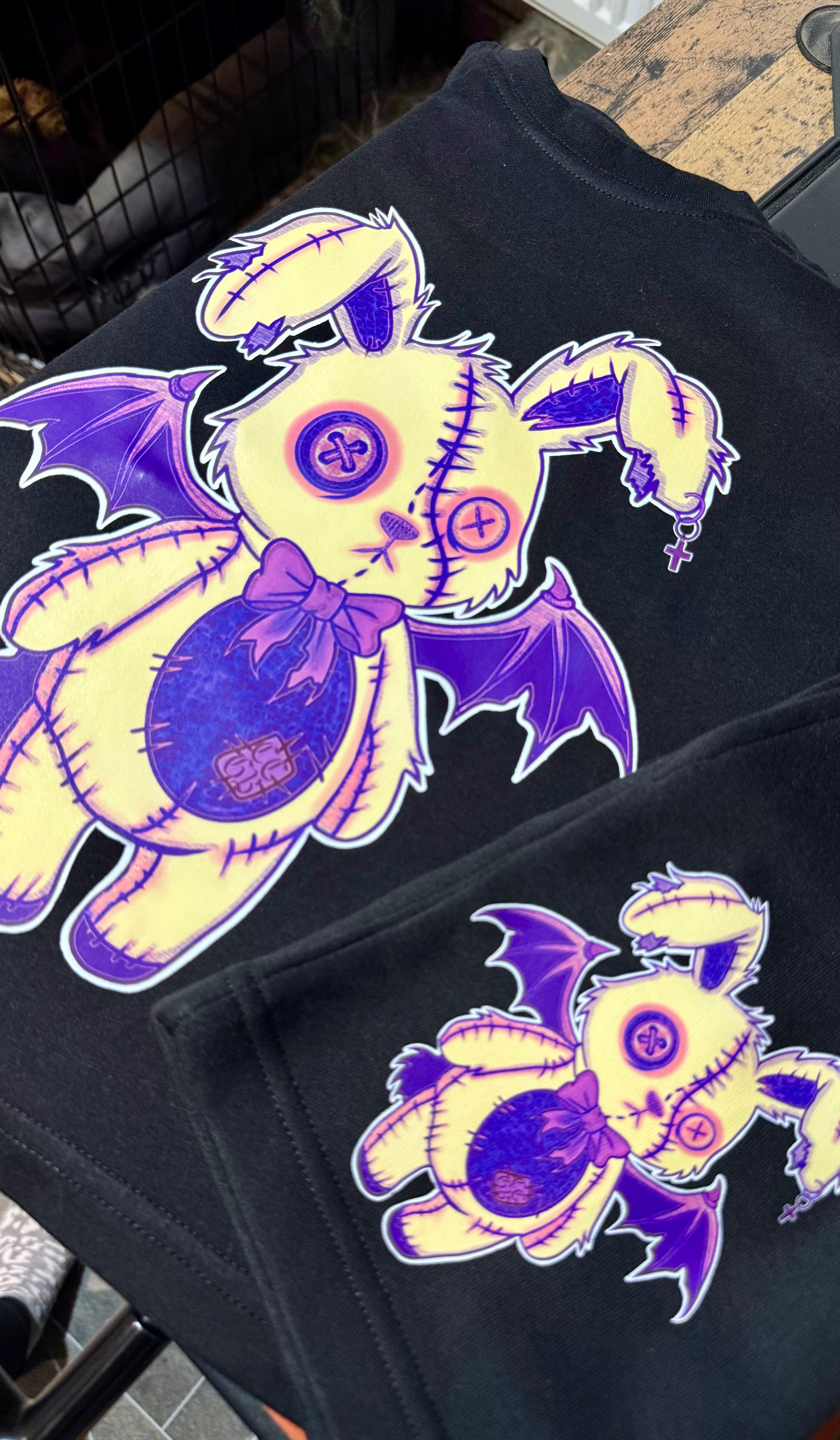 Too weird🐰to fit in kids black T-shirt🖤 (Copy) Claxton Creations GB