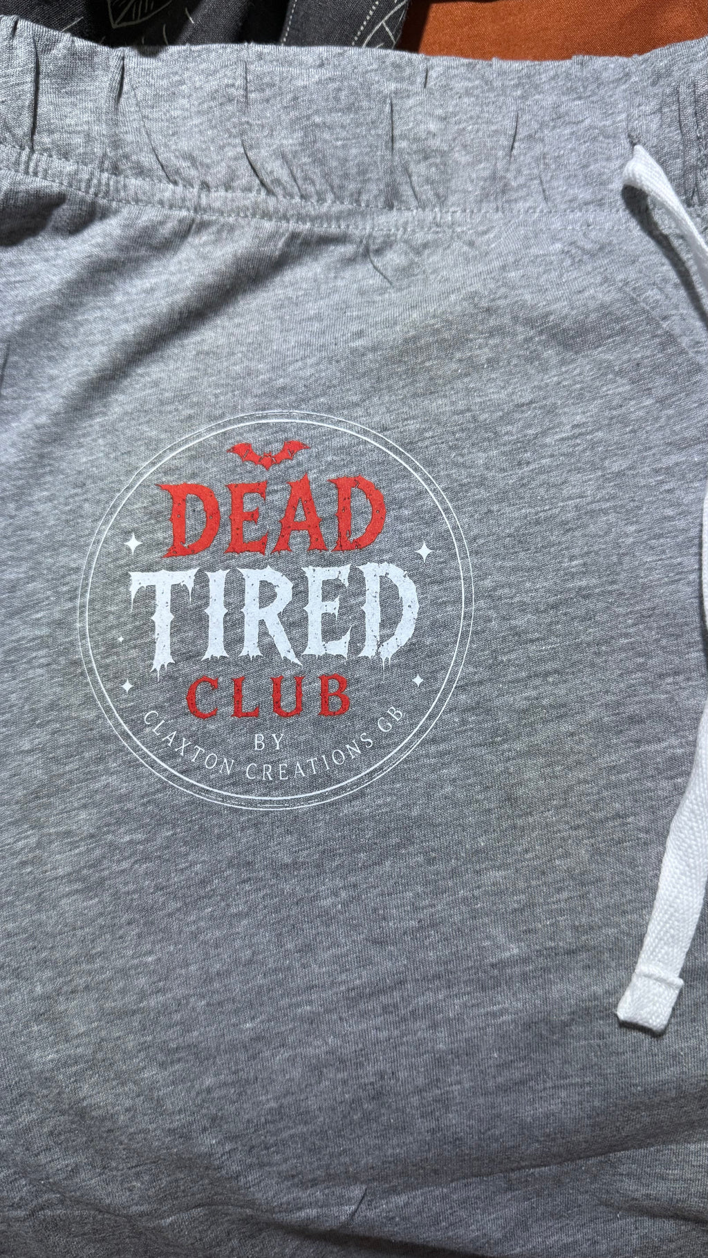 Claxton Creations 🖤 Dead Tired 💀 Heather Grey PJ Set 🩶 Claxton Creations GB