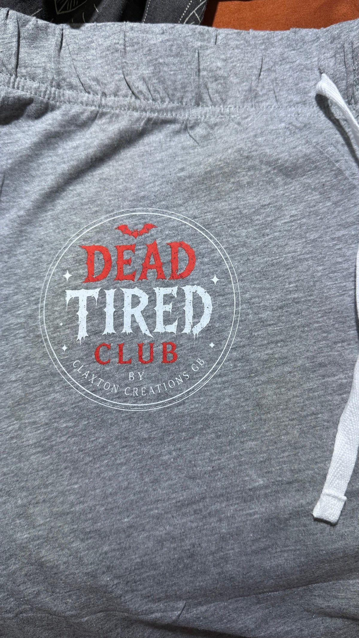 Claxton Creations 🖤 Dead Tired 💀 Heather Grey PJ Set 🩶 Claxton Creations GB