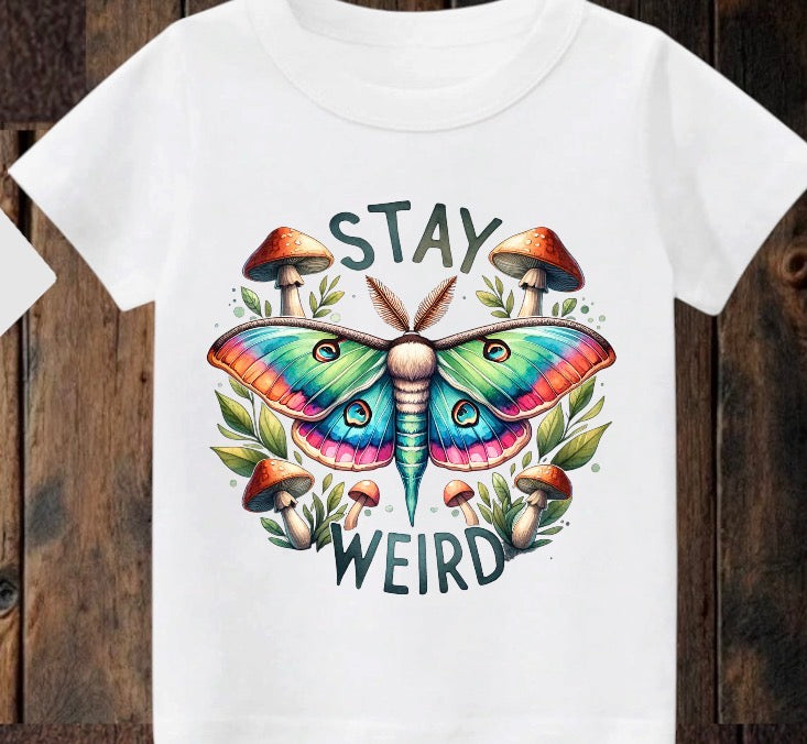 Tiny terror Tee- stay weird butterfly