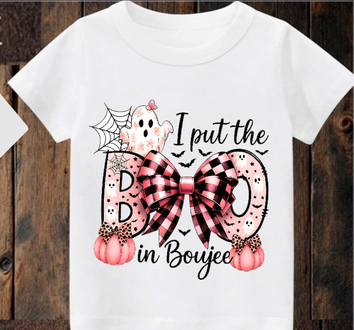Tiny terror Tee- I put the boo in boujee🎀