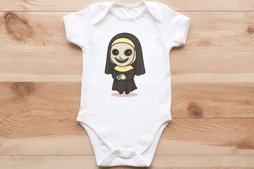 Chibi Nun baby vest🖤🦔 Claxton Creations GB