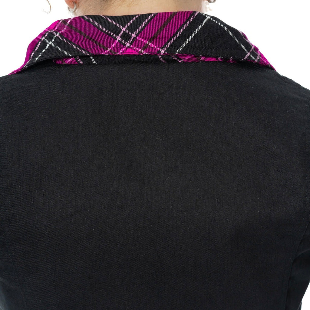 Heartless HEXBOURNE JACKET - BLACK/DARK PINK CHECK