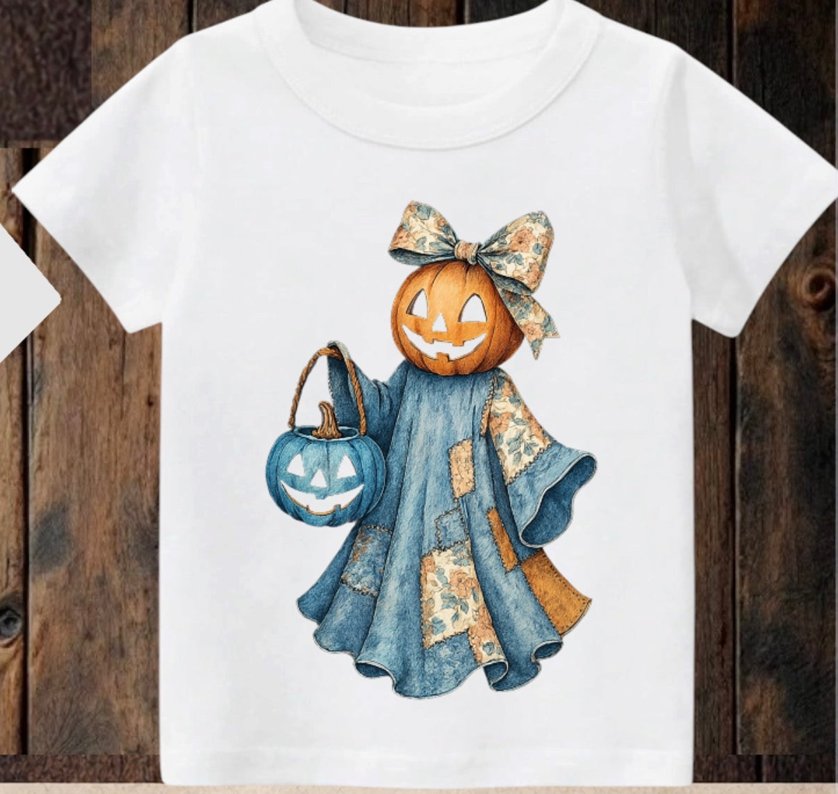Tiny terror Tee- pumpkin 🎃 patchwork
