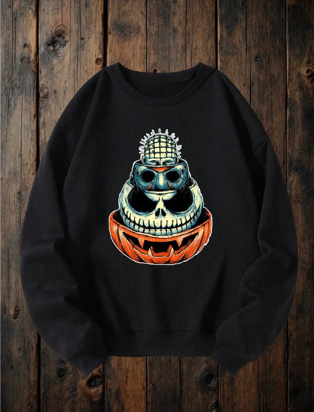 ClaxtoncreationsGB- The Stack-of -horror black sweater Claxton Creations GB