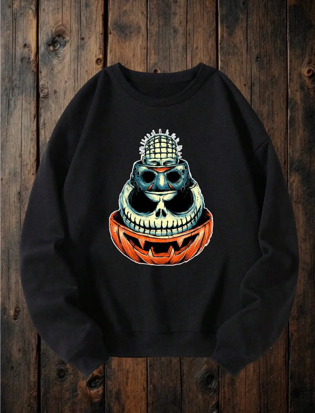 ClaxtoncreationsGB- The Stack-of -horror black sweater Claxton Creations GB