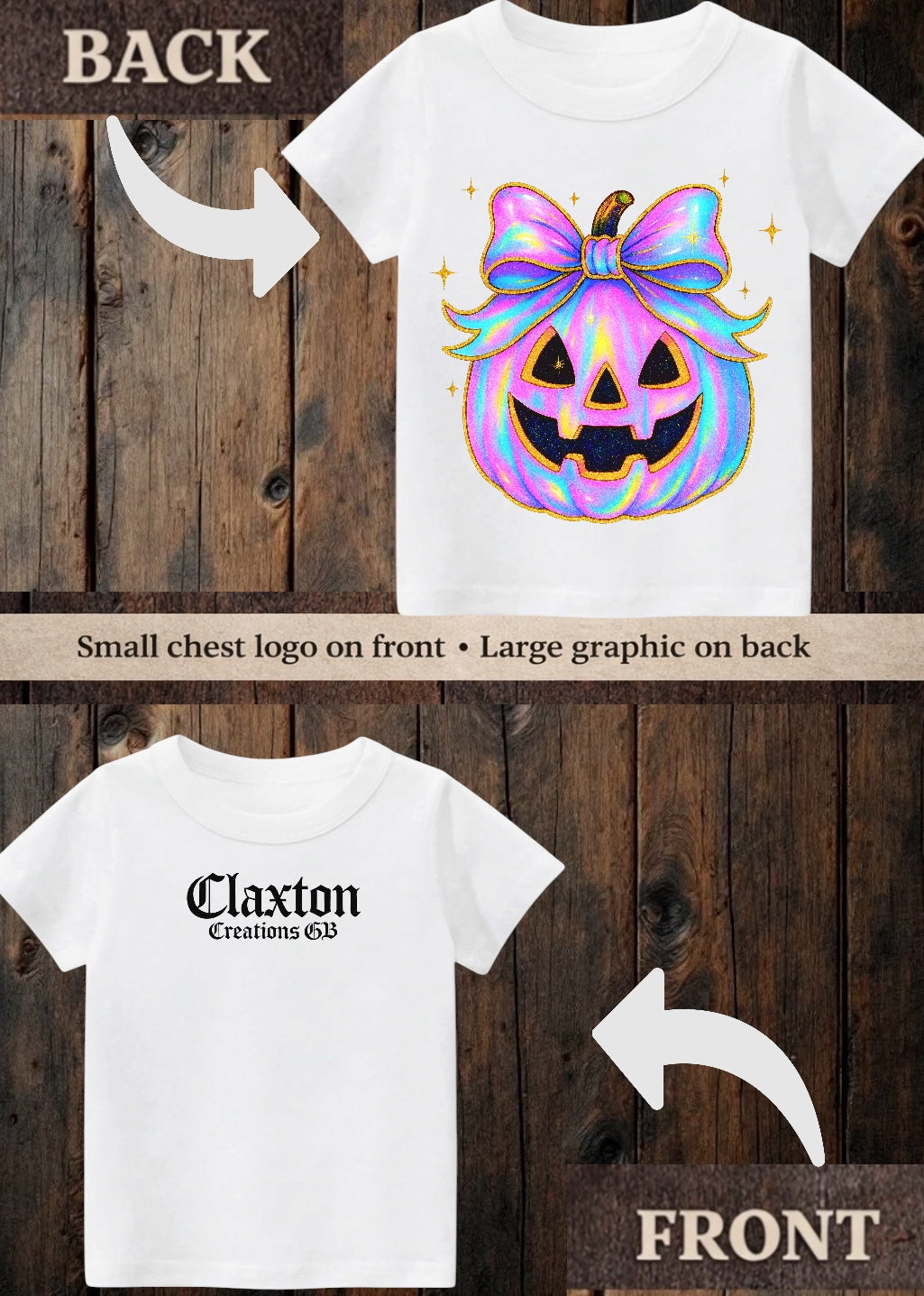 Tiny terror Tee- Pretty 🎀 pumpkin 🎃 oil-spill