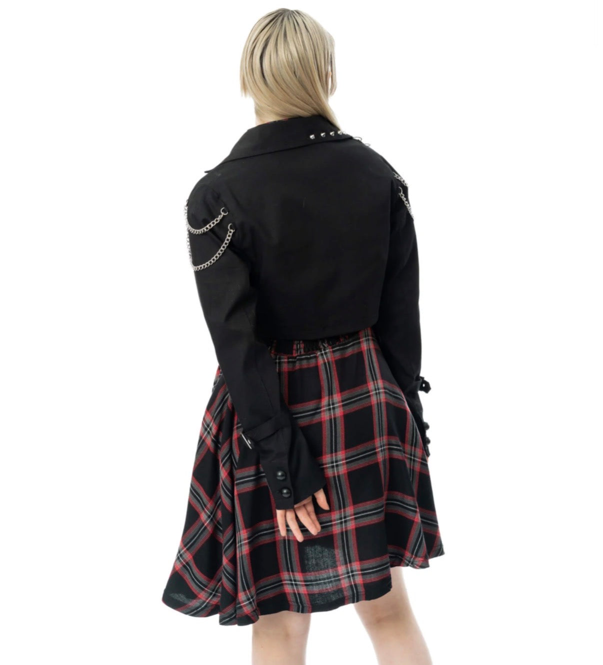 Vixxsin CERISE JACKET - BLACK/BLACK CHECK