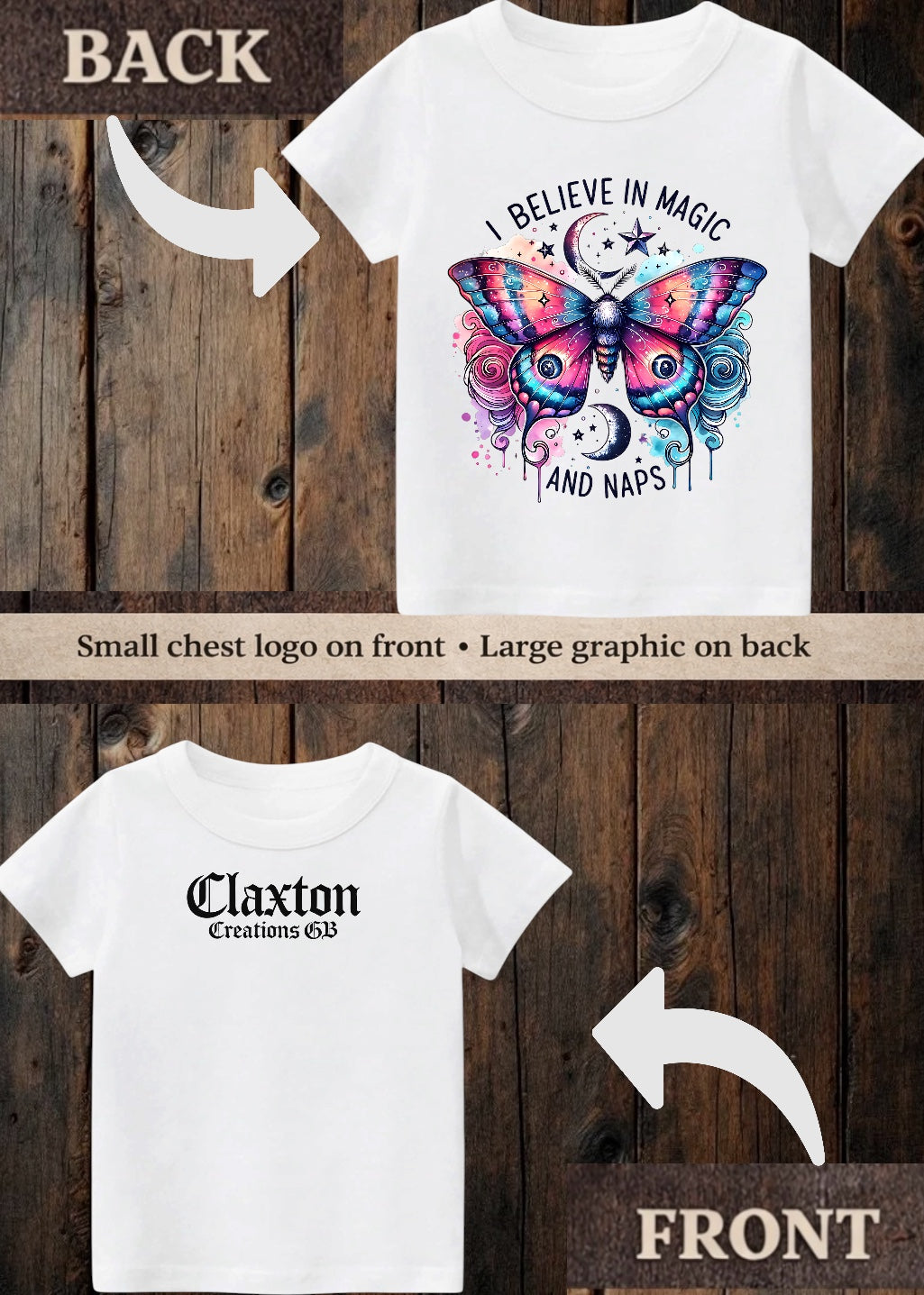 Tiny terror Tee- believe in magic and naps 🦋
