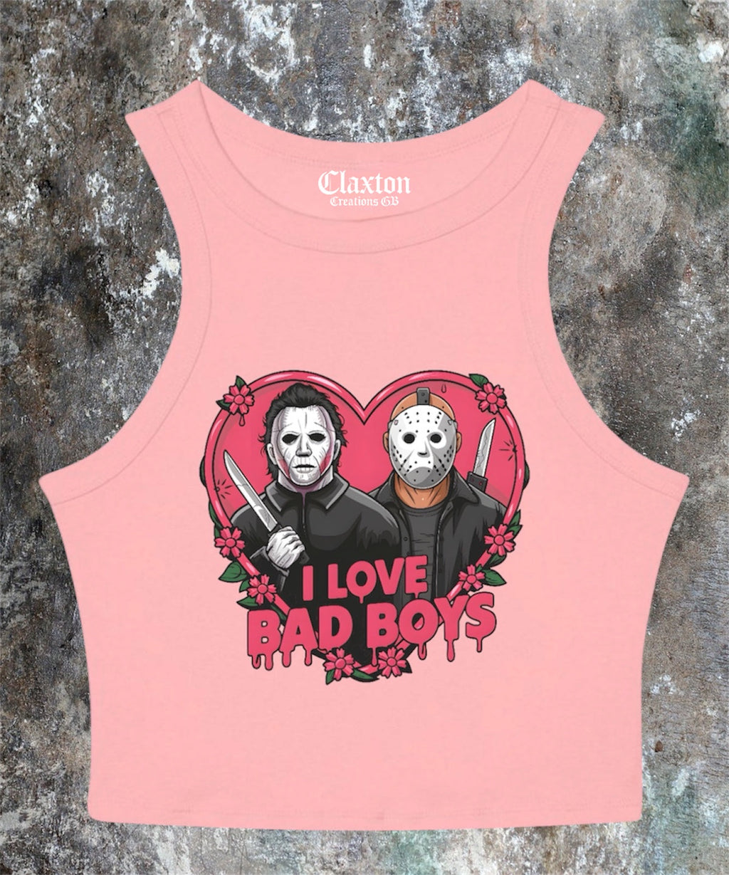 I love Bad Boys Crop Tank Tee❤️🔪 Claxton Creations GB
