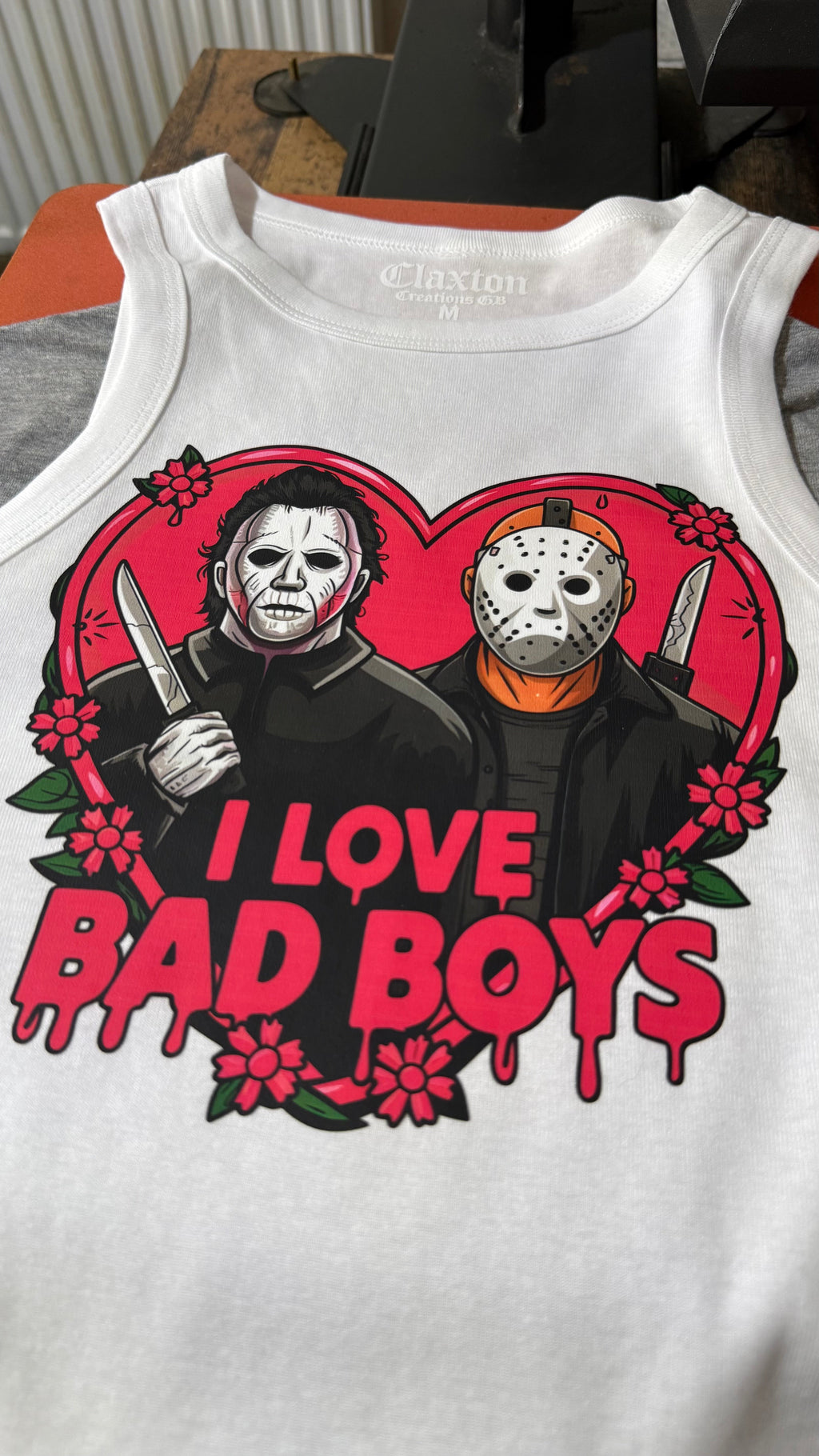 I love Bad Boys Crop Tank Tee❤️🔪 Claxton Creations GB