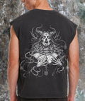 Men’s Cropped vintage Cerberus 🐾washed sleeveless vest🖤 (Copy) Claxton Creations GB