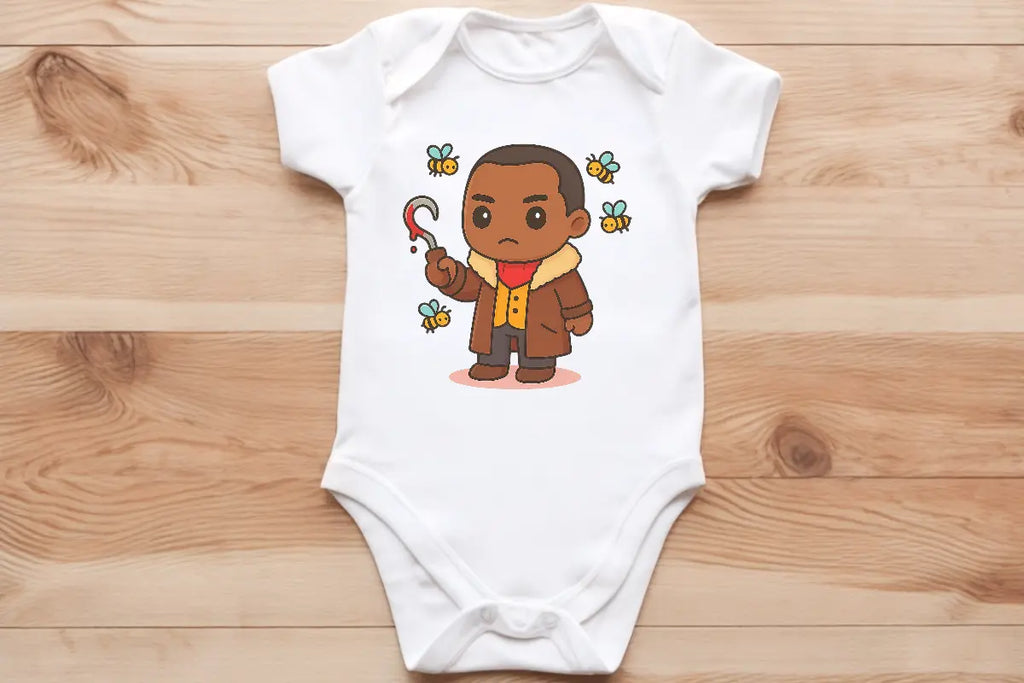 Chibi Horror- Candyman baby vest🖤🦔 Claxton Creations GB