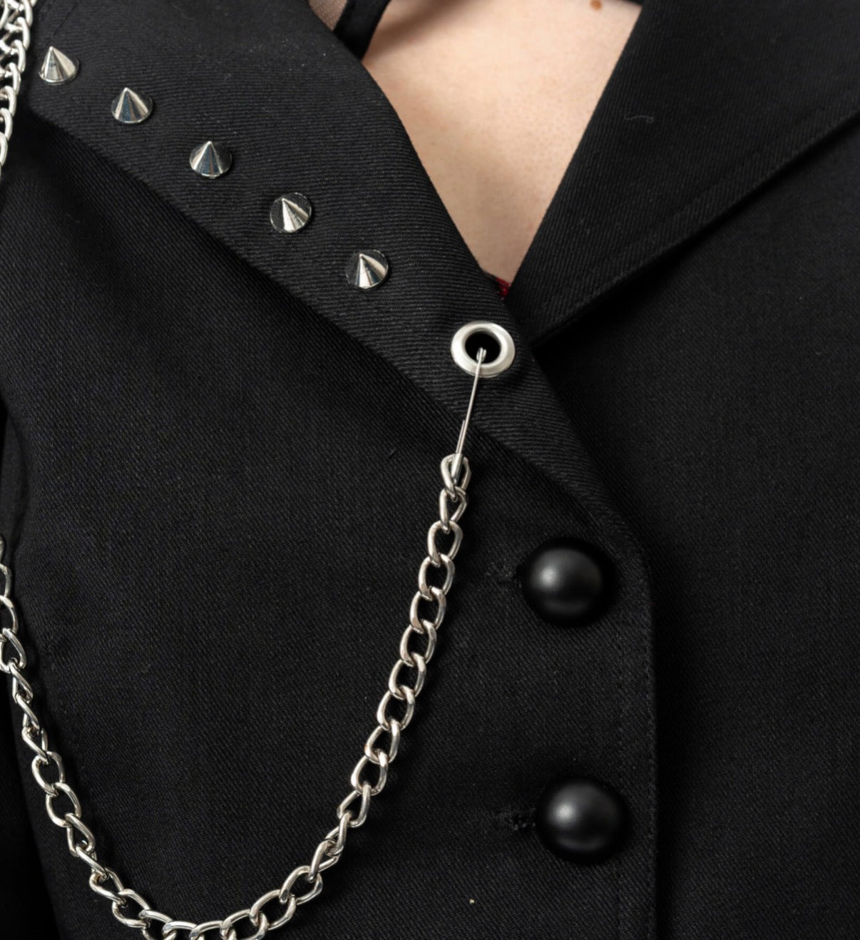 Vixxsin CERISE JACKET - BLACK/BLACK CHECK
