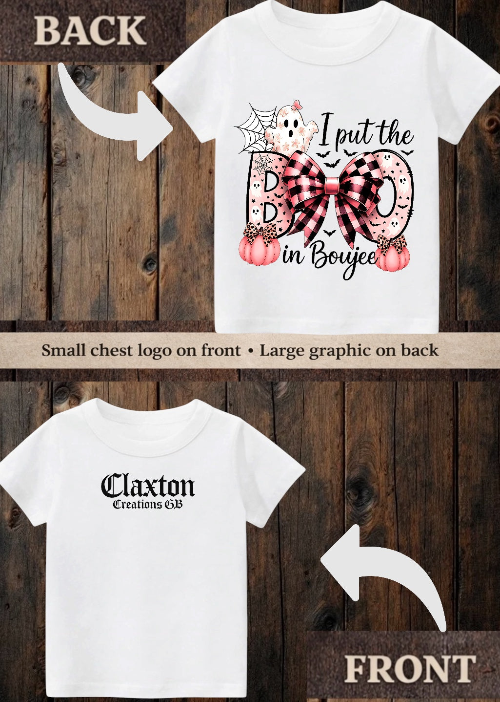 Tiny terror Tee- I put the boo in boujee🎀