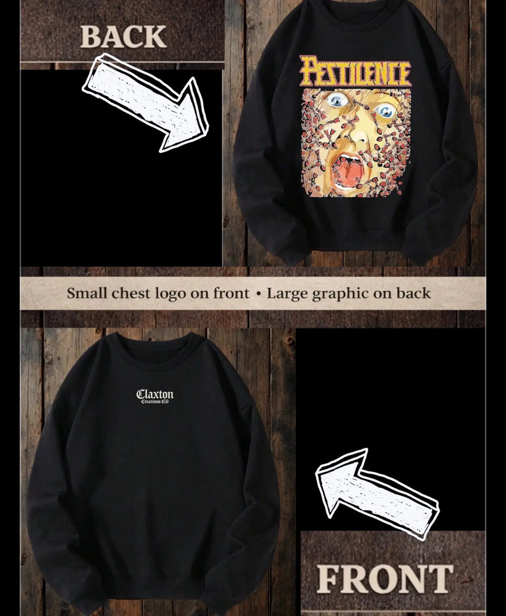 ClaxtoncreationsGB-Rock band collection sweater Claxton Creations GB