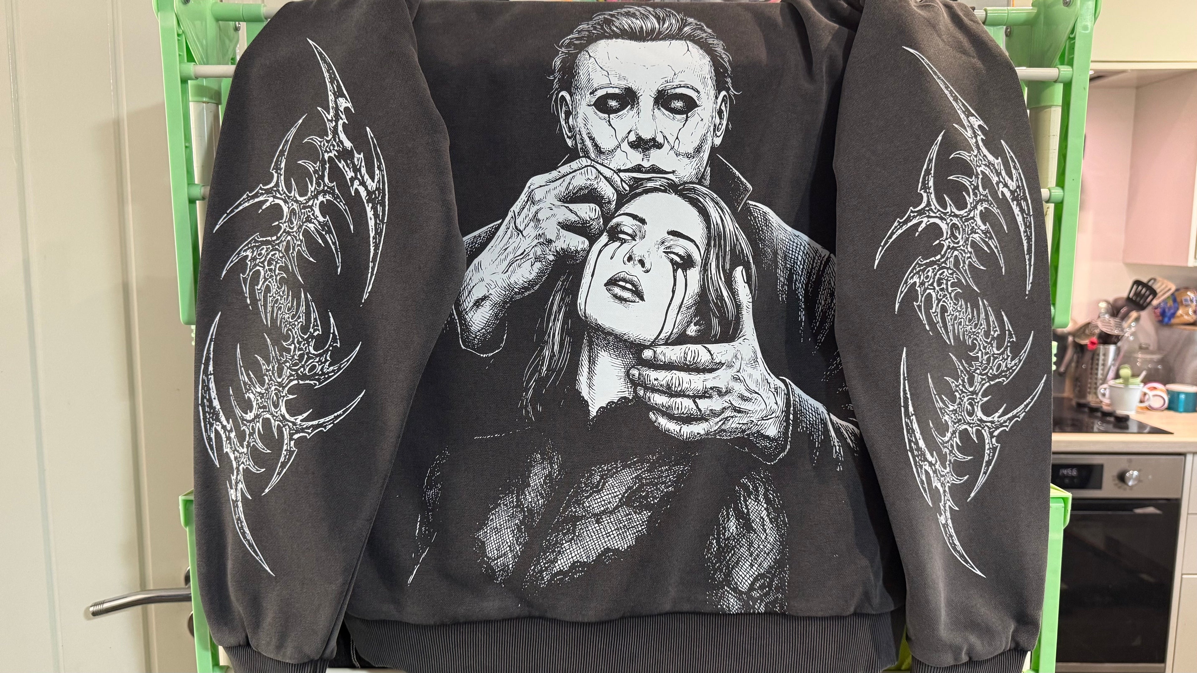 Fatal Attraction Hoodie 🖤🔪: Unisex vintage style Heavyweight adult Hoodie Claxton Creations GB