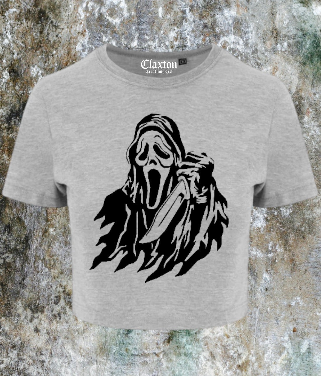 The Scream🔪Cropped Tee Claxton Creations GB