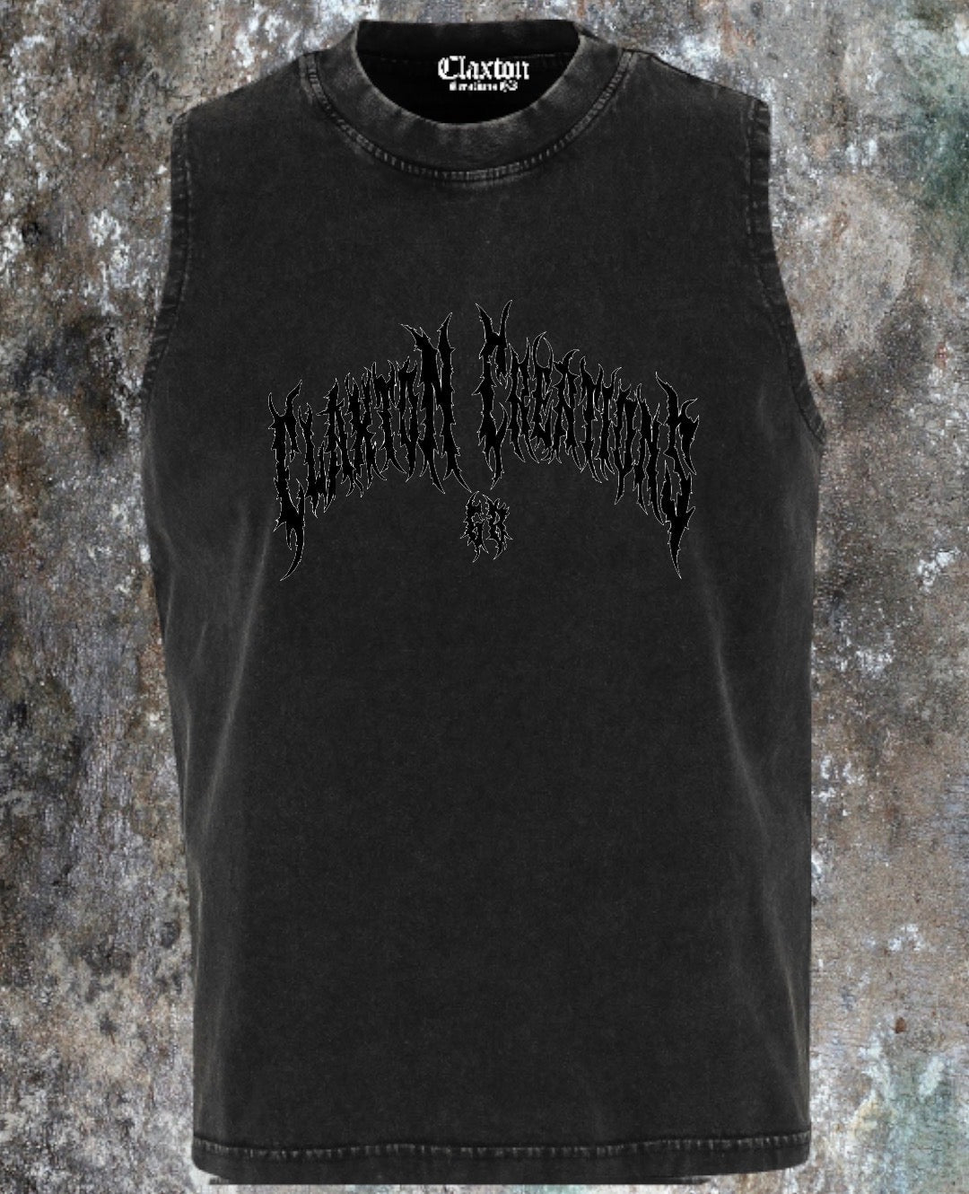 Women’s vintage Cerberus 🐾washed sleeveless vest🖤 Claxton Creations GB