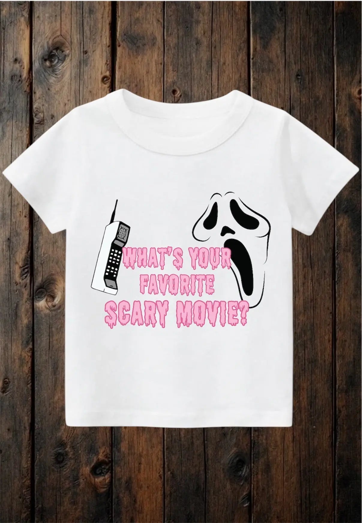 ClaxtoncreationsGB-What’s your favourite scary movie?Scream- white tee Claxton Creations GB