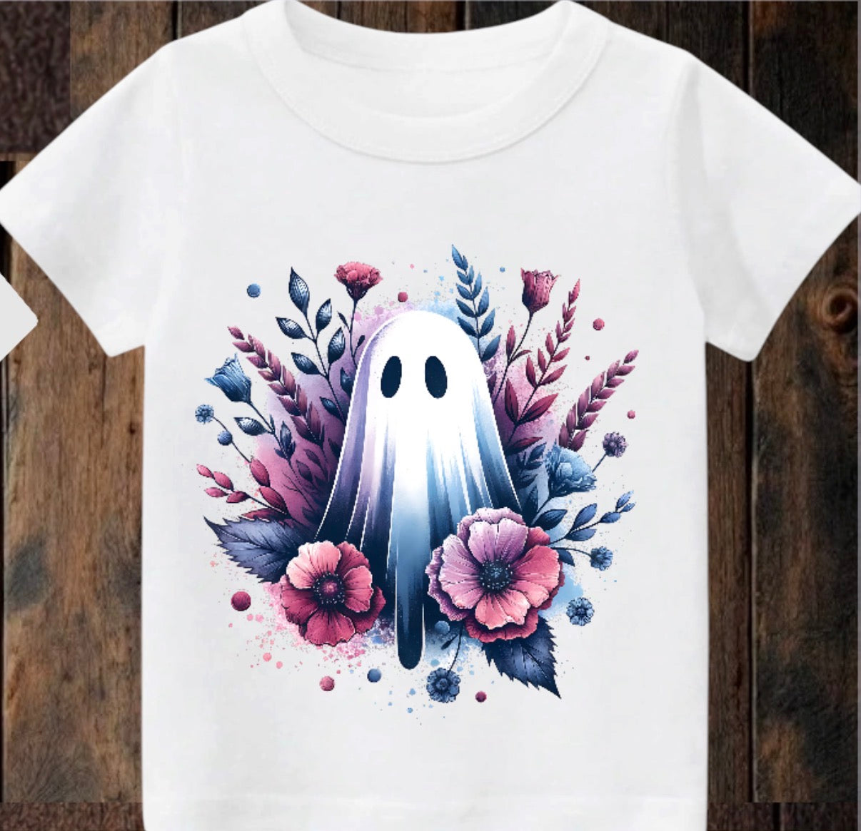 Tiny terror Tee- watercolour ghost