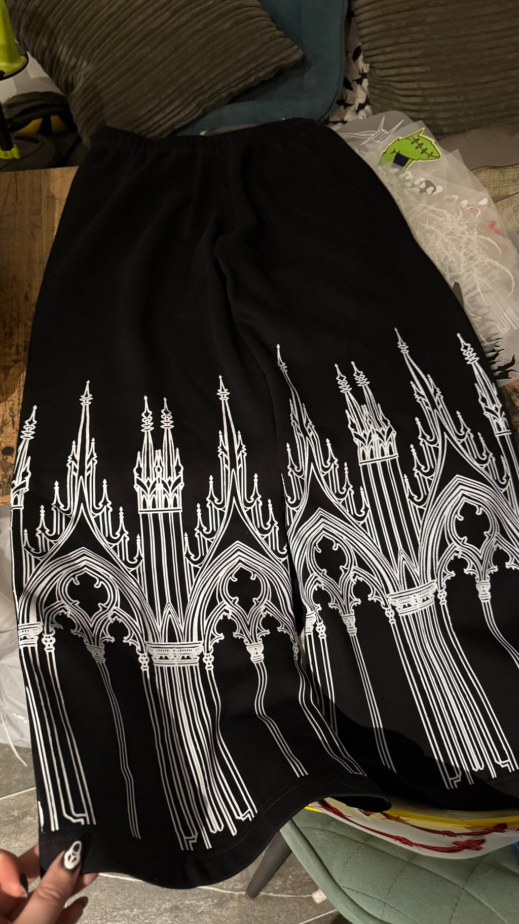 🖤 CCGB: CATHEDRAL COMFIES ⛪️WIDE LEG JOGGERS 🖤 Claxton Creations GB