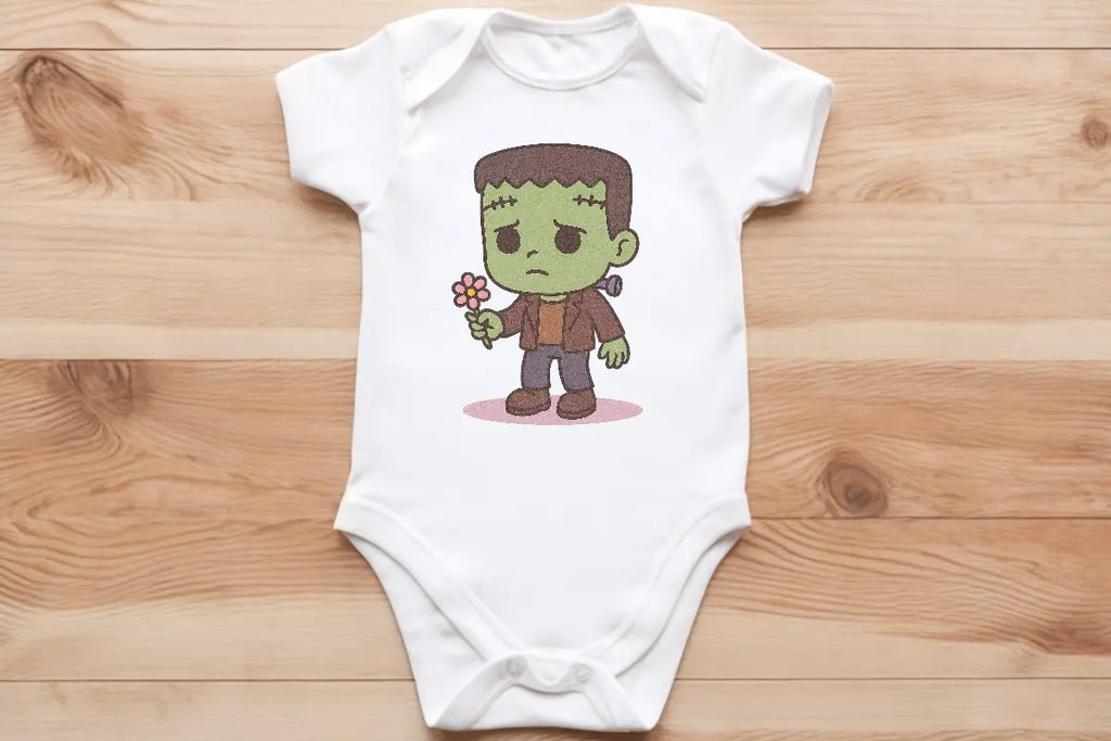 Chibi Frankenstein baby vest🖤🦔 Claxton Creations GB