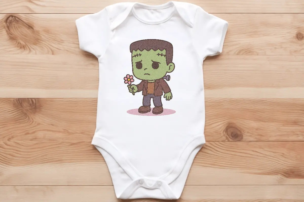 Chibi Frankenstein baby vest🖤🦔 Claxton Creations GB