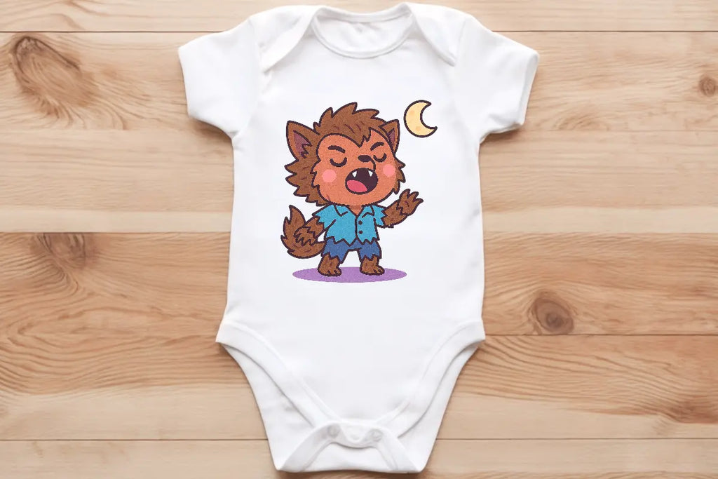 Chibi werewolf baby vest🖤🦔 Claxton Creations GB