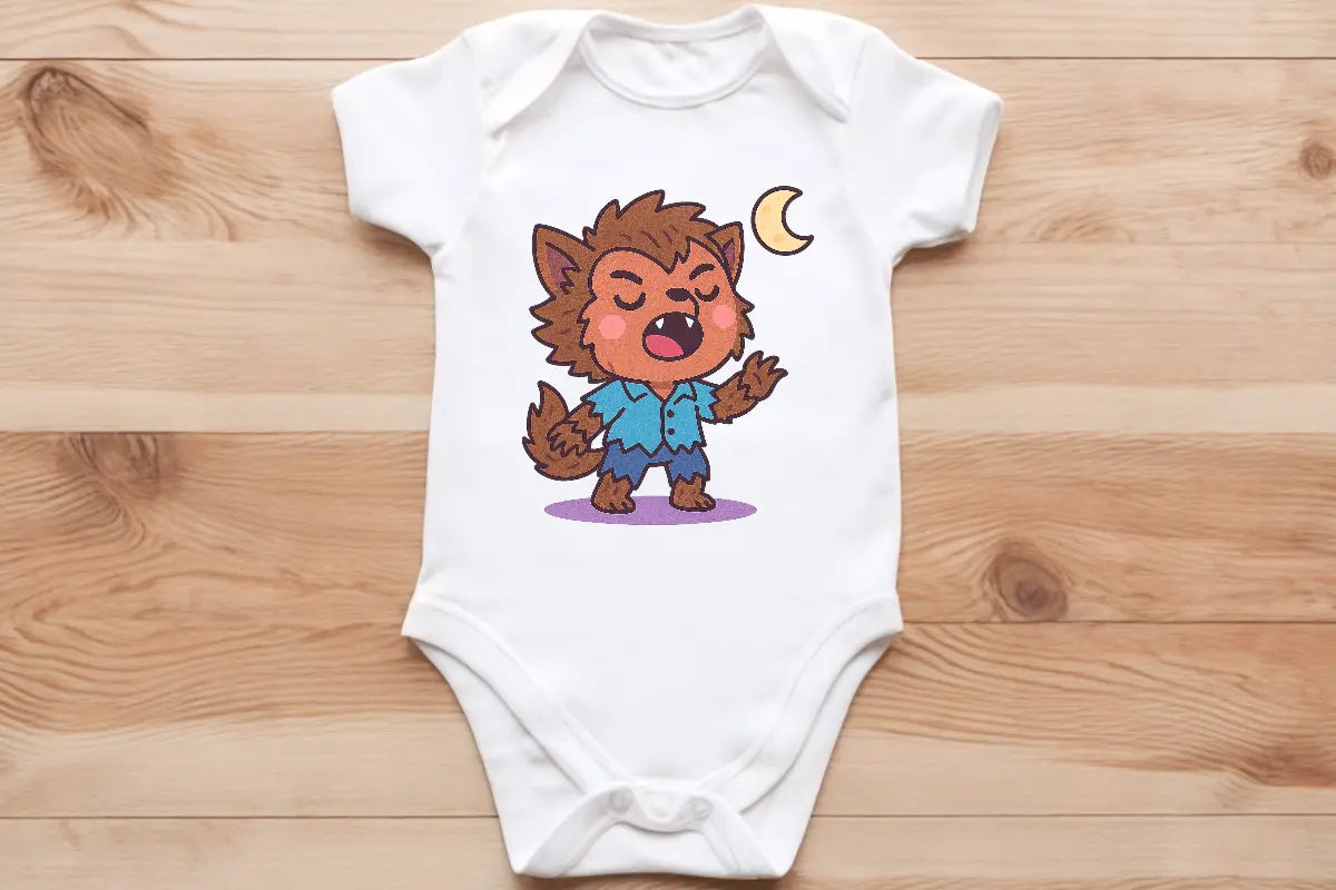 Chibi werewolf baby vest🖤🦔 Claxton Creations GB