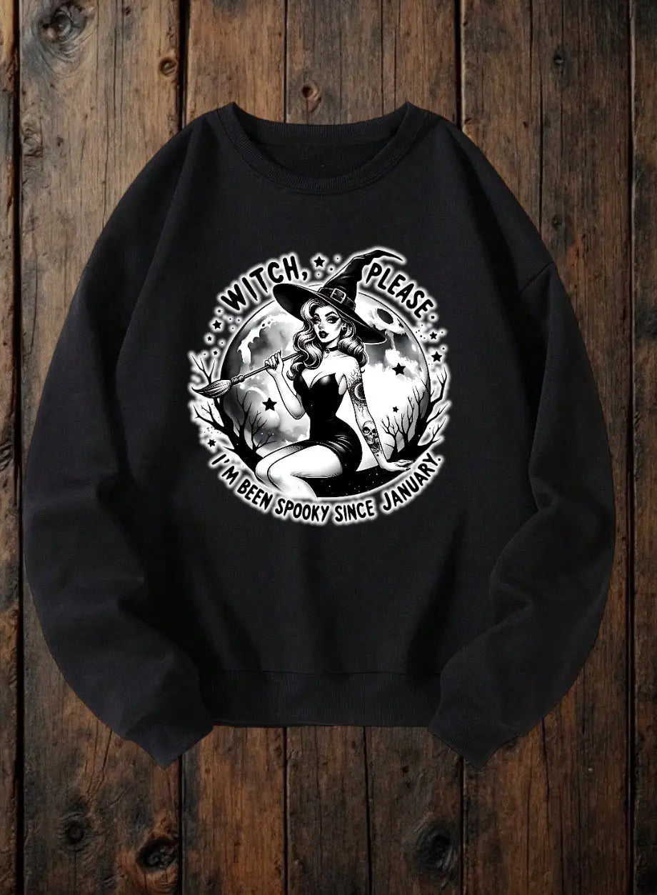 ClaxtoncreationsGB- witch please I’ve been spooky since January- black sweater Claxton Creations GB