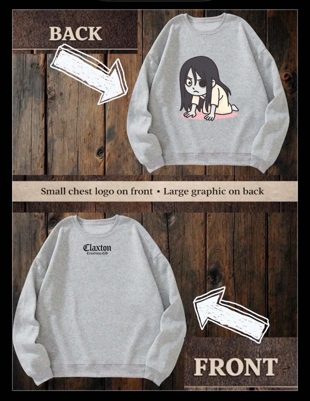 ClaxtoncreationsGB- Chibi Horror sweater Claxton Creations GB