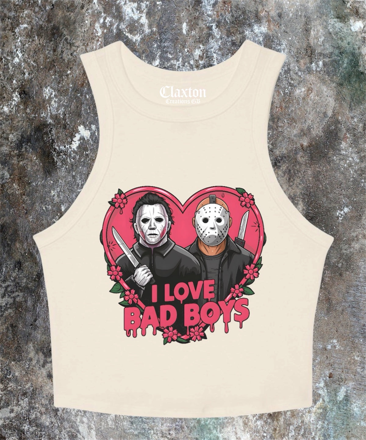 I love Bad Boys Crop Tank Tee❤️🔪 Claxton Creations GB