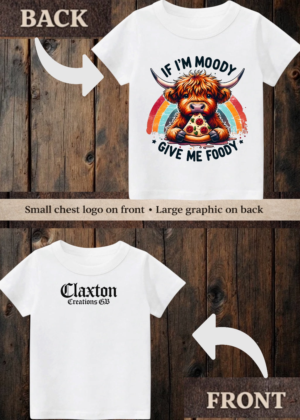 Tiny terror Tee- if I’m moody, give me foody