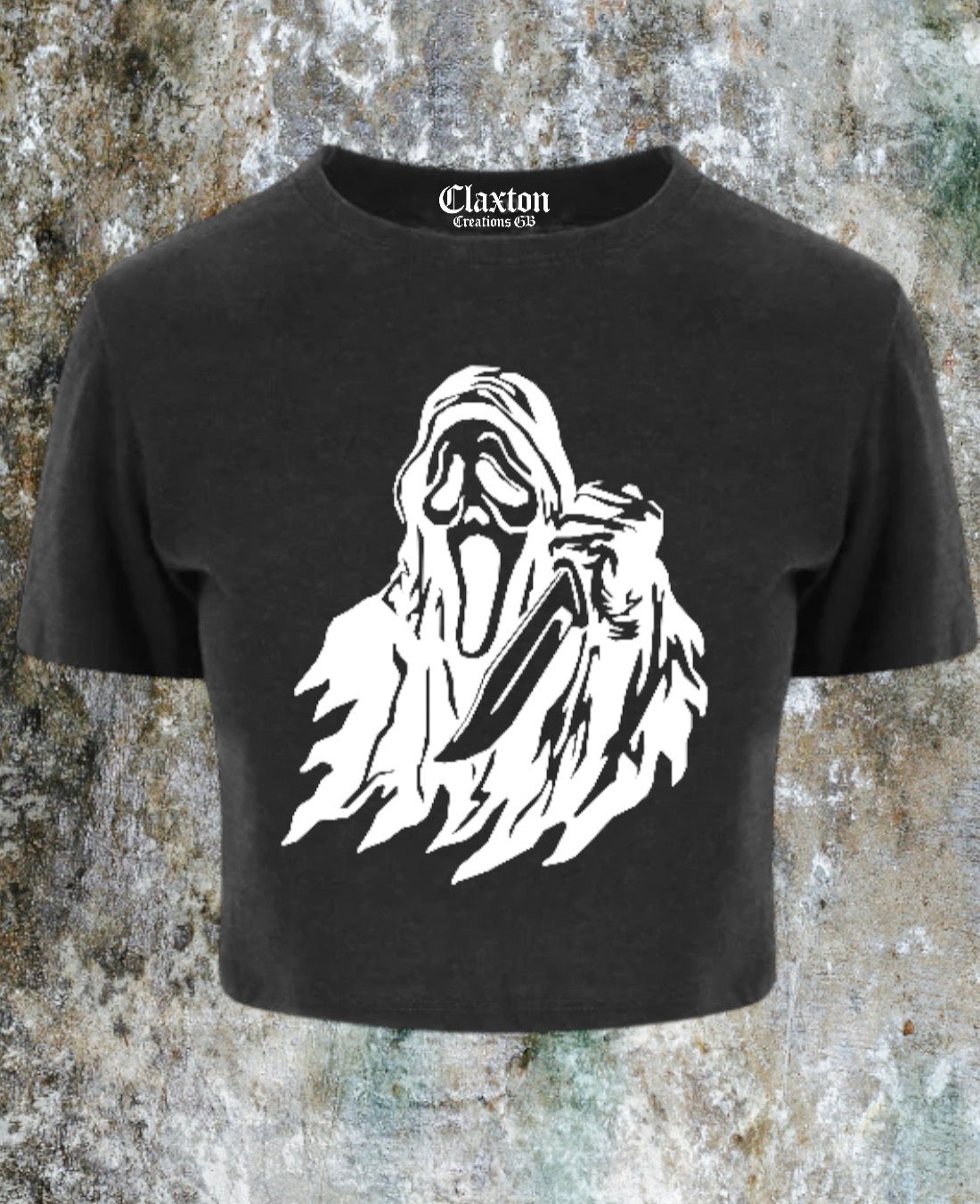 The Scream🔪Cropped Tee Claxton Creations GB