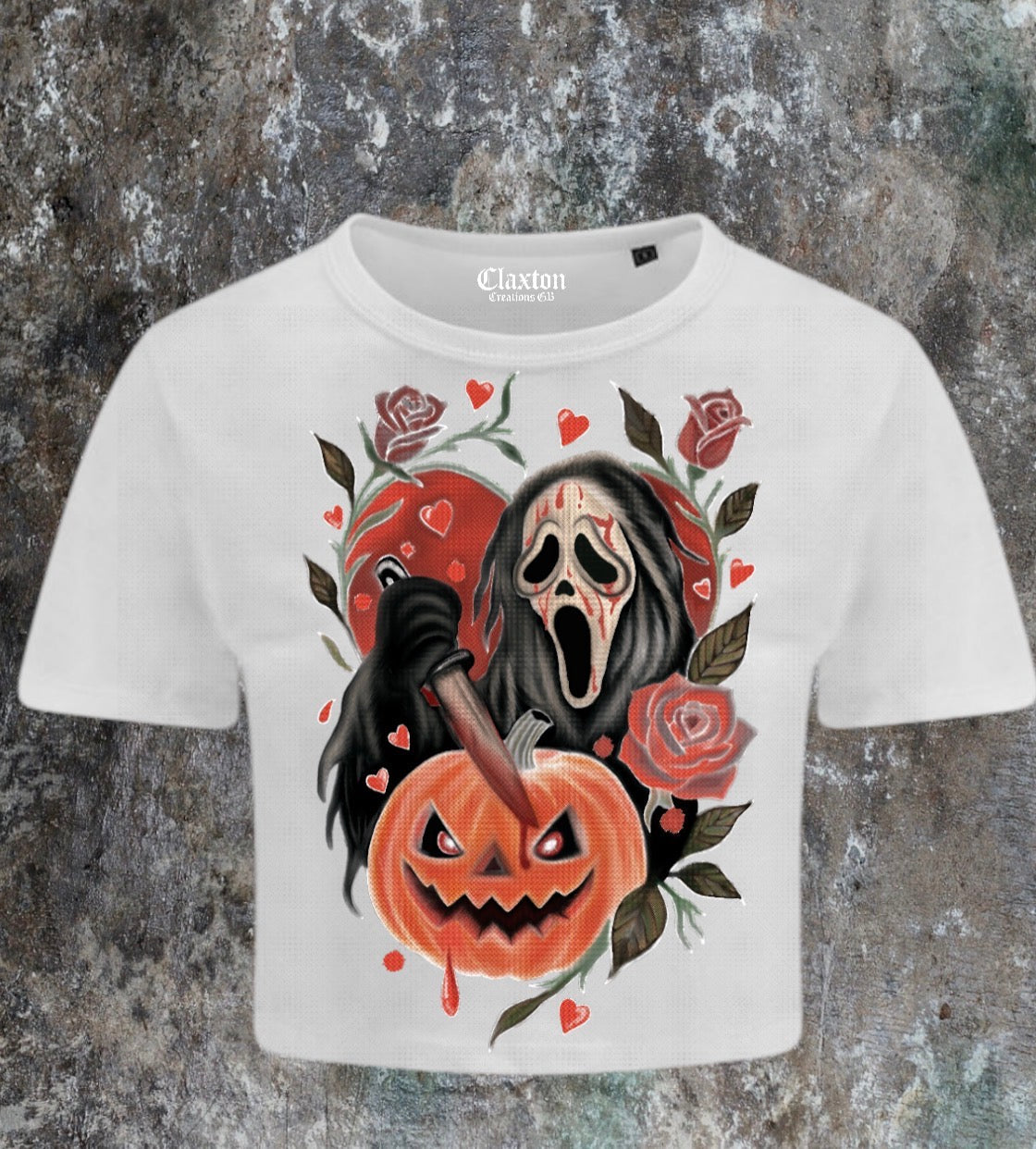 The Scream🔪Patch🎃 — 🖤Cropped Tee Claxton Creations GB