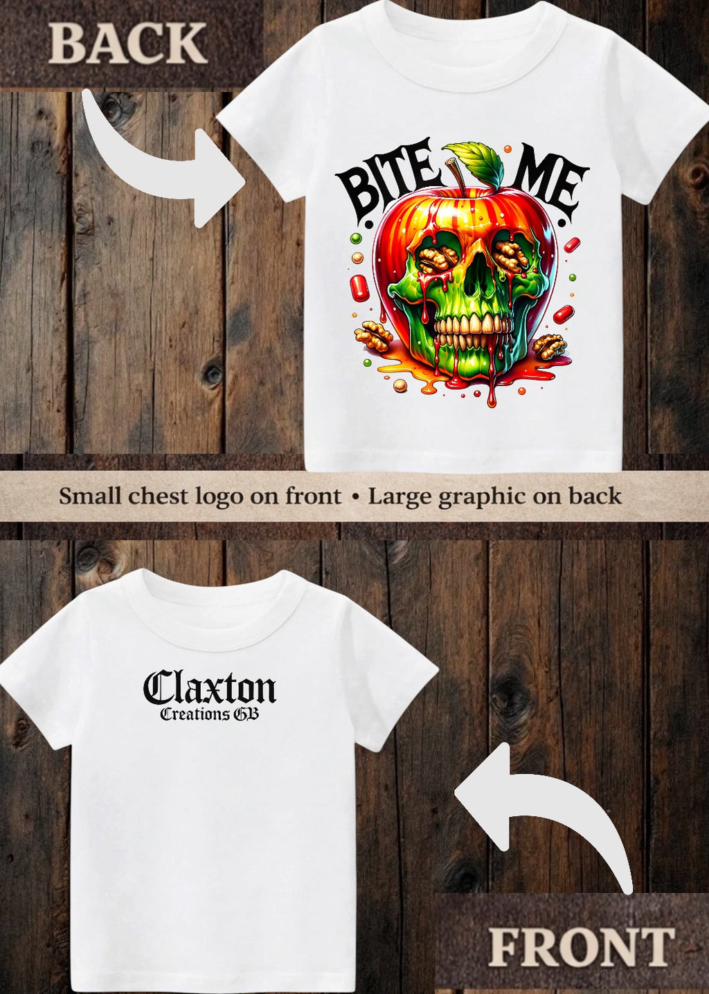 Tiny terror Tee- bite me 💀 rotten apple 🍏