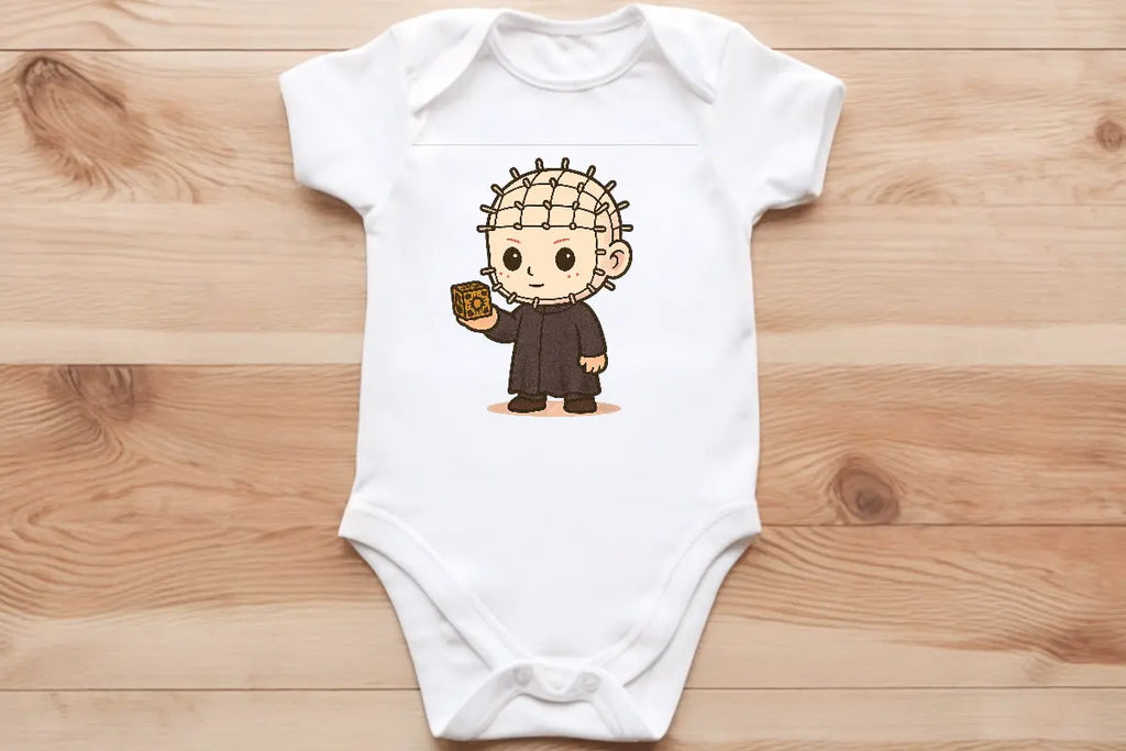 Chibi Pinhead baby vest🖤🦔 Claxton Creations GB