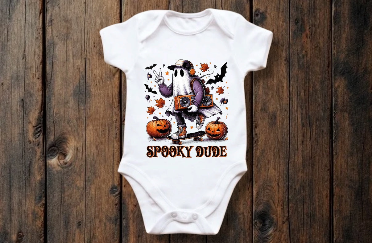 Tiny terror Tee- spooky dude 🎃🛹 👻