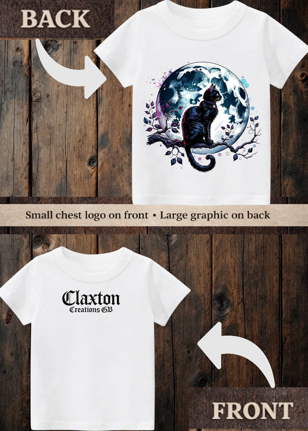 Tiny terror Tee- midnight cat