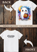 Tiny terror Tee- watercolour trick or treat ghost