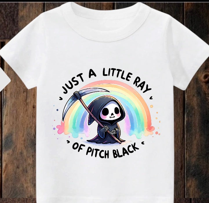 Tiny terror Tee- little ray of pitch black cute #2