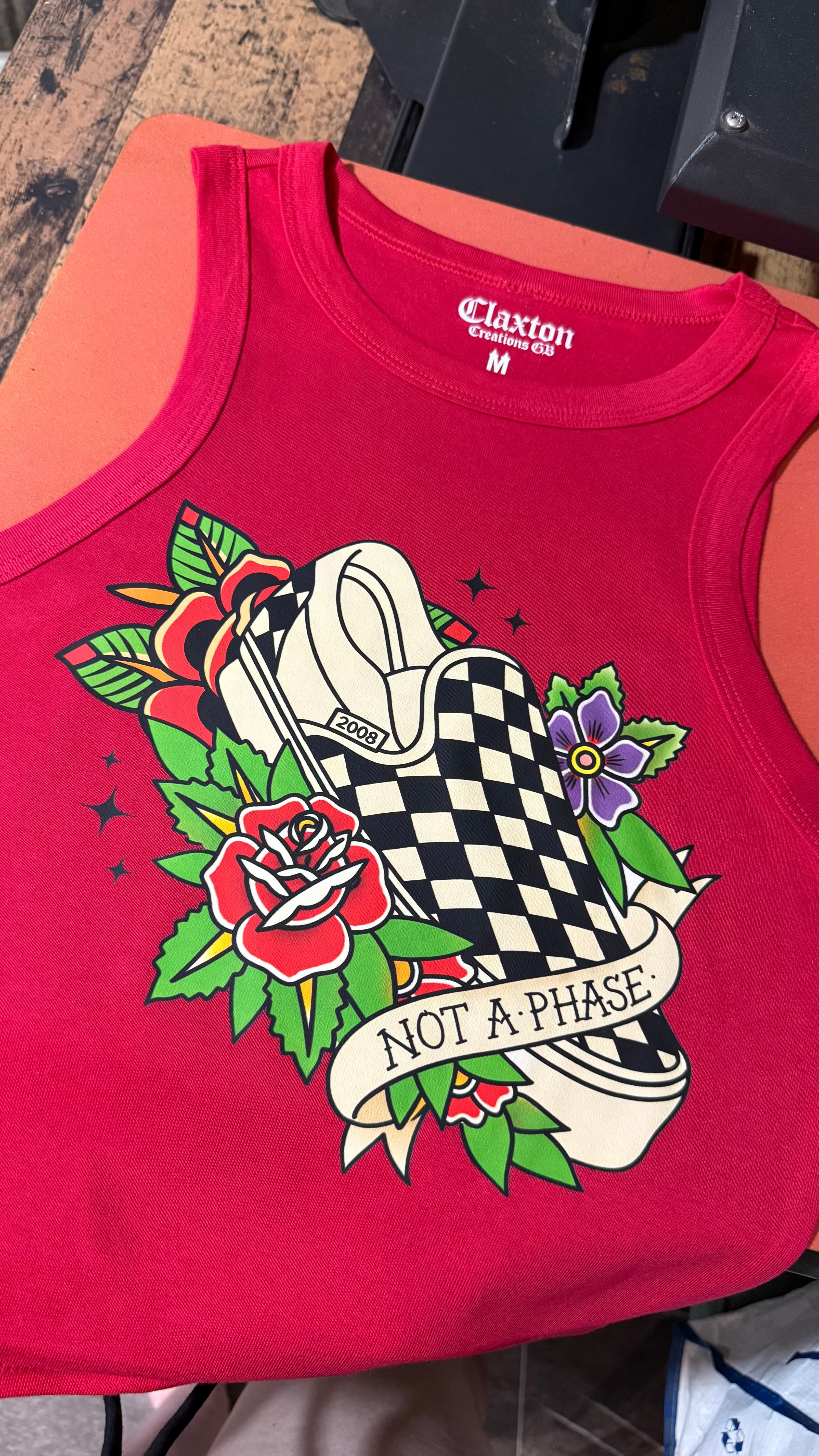 Not a Phase Crop Tank Tee🖤 Claxton Creations GB