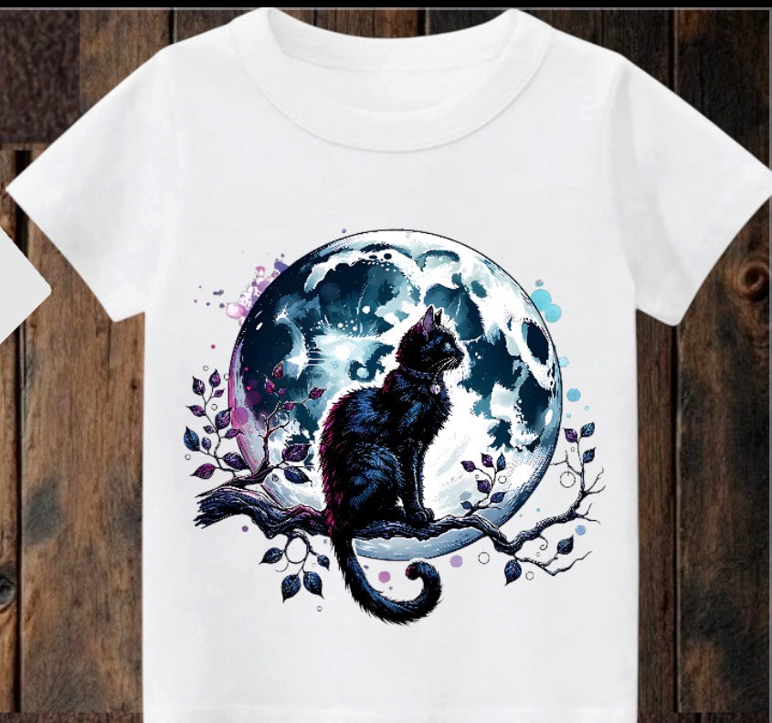 Tiny terror Tee- midnight cat