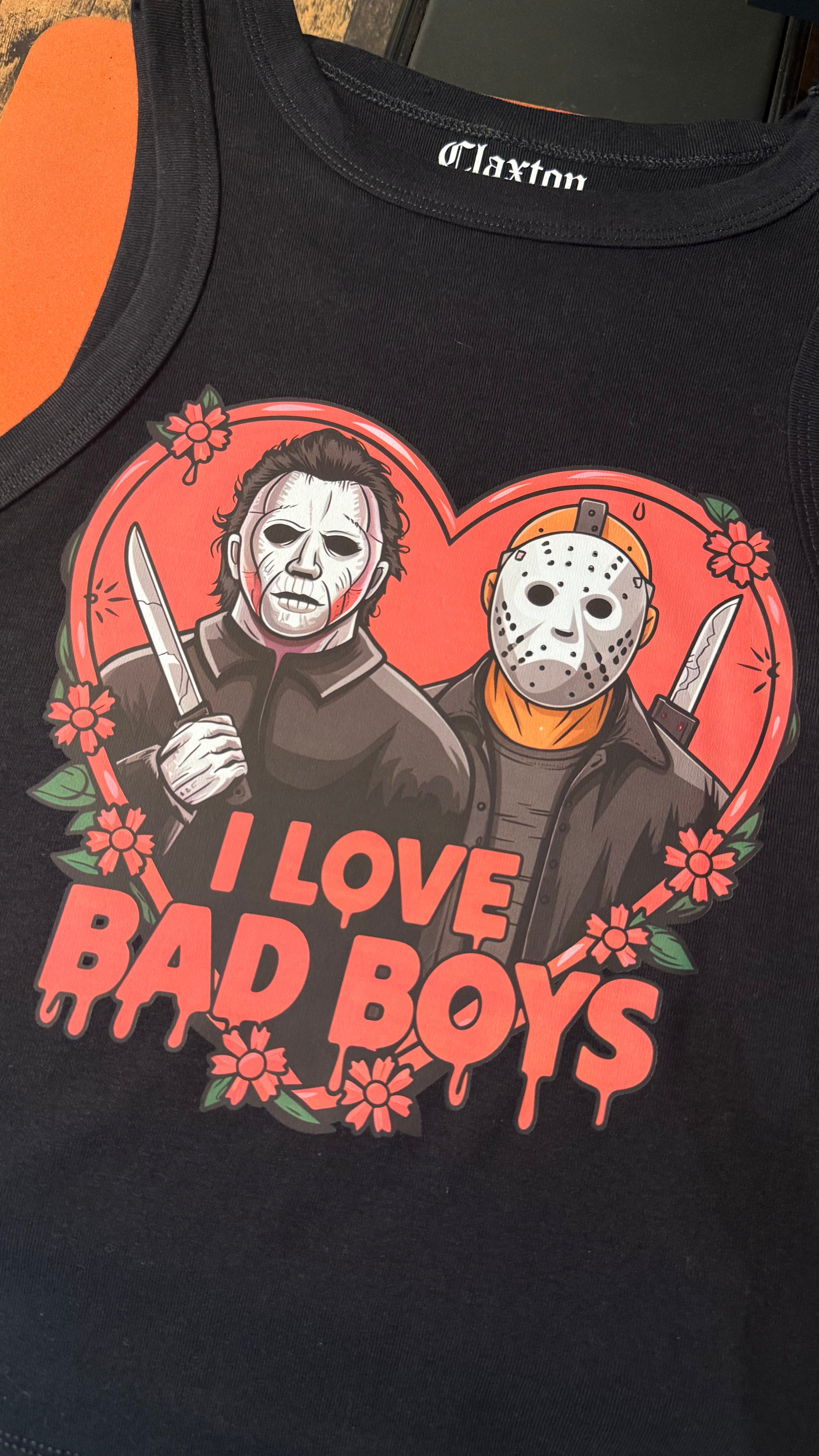 I love Bad Boys Crop Tank Tee❤️🔪 Claxton Creations GB