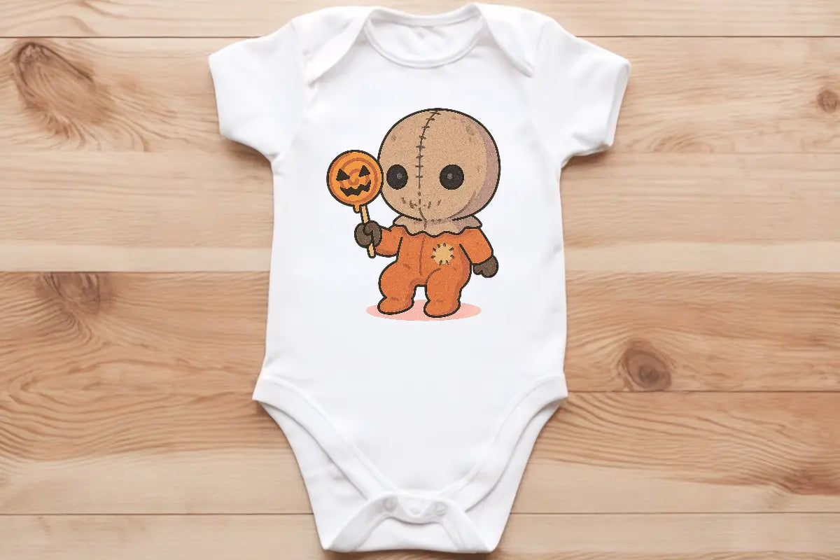 Chibi Sack-headed Sam baby vest🖤🦔 Claxton Creations GB