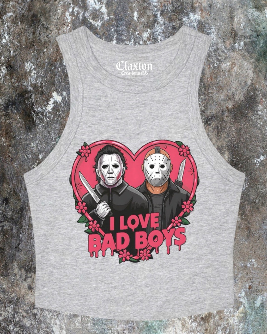 I love Bad Boys Crop Tank Tee❤️🔪 Claxton Creations GB