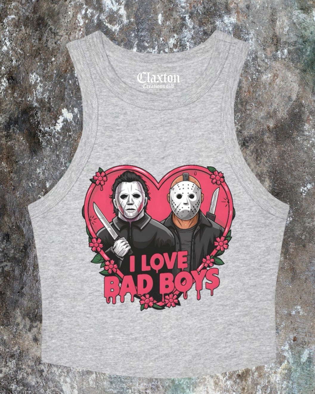 I love Bad Boys Crop Tank Tee❤️🔪 Claxton Creations GB