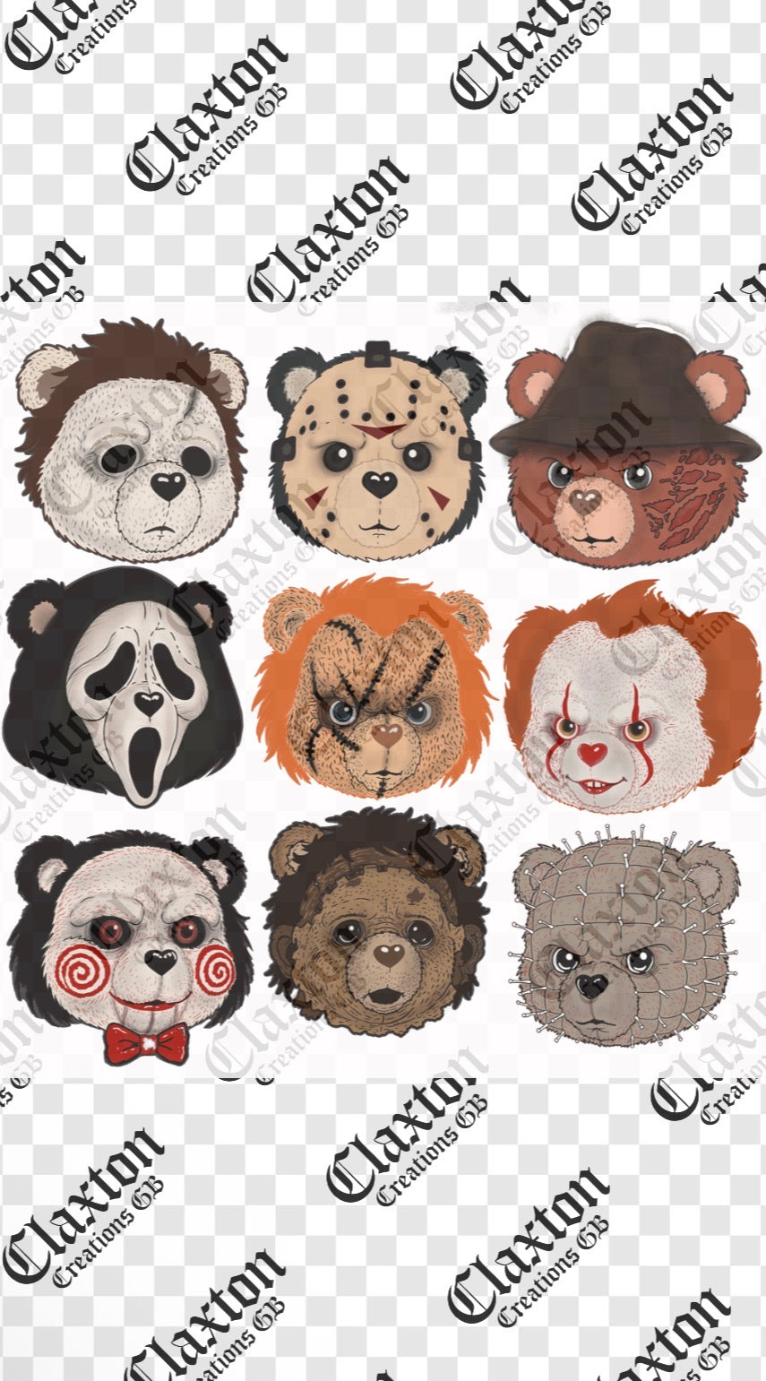 The Scarebears 🔪🧸🖼️- Poster print CCGB Claxton Creations GB